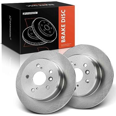 Imagem de A-Premium Rotores de freio a disco sólido traseiro de 288 mm compatíveis com modelos selecionados Toyota, Lexus - Camry 1992-1996, Highlander 2001-2003, ES300 1992-1996, RX300 1999-2003, conjunto de 2