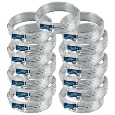 Imagem de Kit c/ 15 Arame Galvanizado Nº14 Bwg 14 Fio 2,10MM Liso 1kg - Tradesta