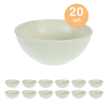 Imagem de 20un TIGELA 500ml BOWL CUMBUCA VASILHA SOPA CALDO BEGE - Evo