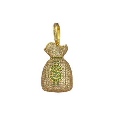 Imagem de Pingente saco de dinheiro g - banhado a ouro 18k - ToJoia18k