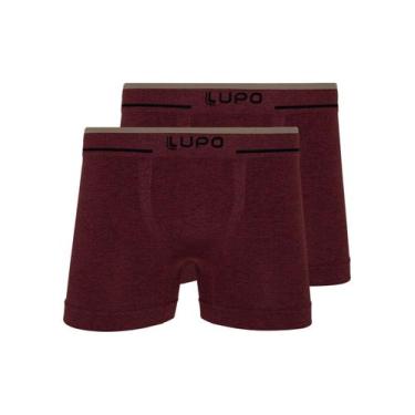 Imagem de Kit com 2 Cuecas Boxer Lupo 733-004, Vermelho, GG