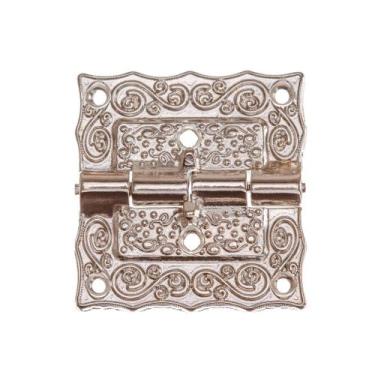 Imagem de Dobradiça Xangai 4 Peças Decoração Caixas Mdf Artesanato - Metallica A