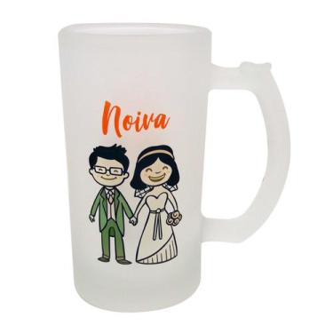 Imagem de Caneca Chopp Vidro Jateado Eu Disse Sim Noiva Casamento - GMH Prod. Se