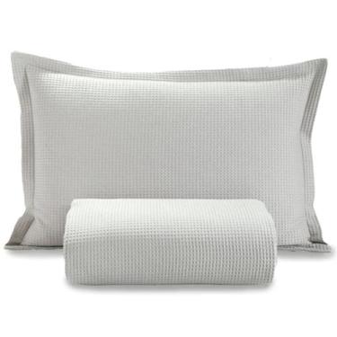 Imagem de Kit Colcha Solteiro Piquet Dohler 2 Peças Cinza