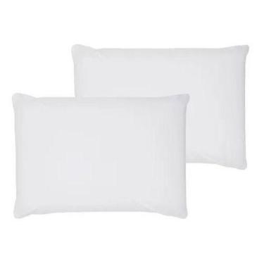 Imagem de par de fronhas percal branca 200 fios 100% algodao - BF confeccoes