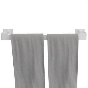 Imagem de Porta Toalha Banho Suporte De Banheiro Toalheiro Branco UN.ELG - Unida