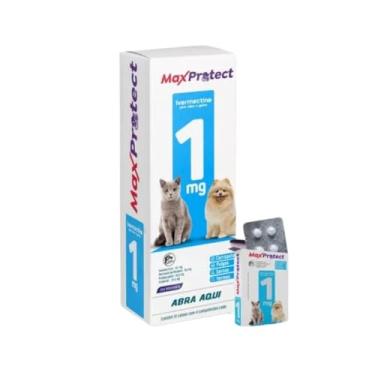 Imagem de Ivermectina 1mg Maxprotect - 48 Comprimidos - Tratamento para Cães e Gatos contra Sarnas, Pulgas, Carrapatos e Vermes