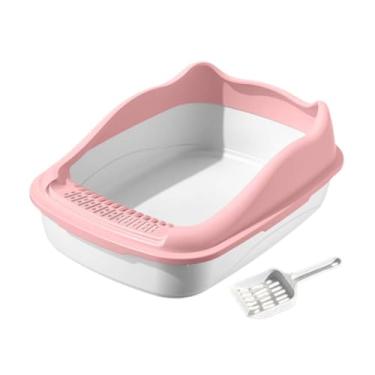 Imagem de WeiLaiKeQi Caixa de areia para gatinhos, comadre para gatos internos, lados altos não pegajosos, penico para gatinhos, adultos e gatos