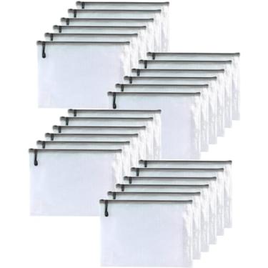 Imagem de Oaimyy -24Pcs-9 X 12""-Bolsa de Malha com Zíper, Pastas de Arquivo de Plástico com Zíper, Sacos de Quebra-Cabeça para Organização, para Material de Escritório, Viagens, Armazenamento Doméstico-Preto