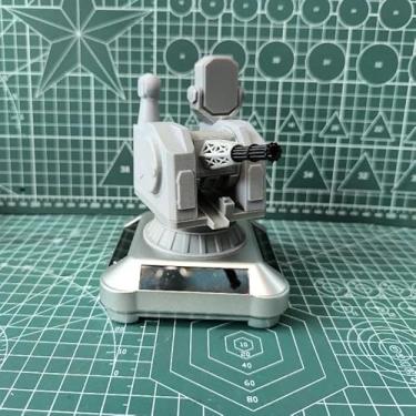 Imagem de 3D-Printed Solar-Powered Military Model Rotating Ornament, Great Decorative Artwork Model Gift for Home,Gift Ideal for Military Enthusiasts (Phased Array Radar Close-in Weapon System)