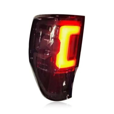 Imagem de Luzes traseiras de estilo de carro compatíveis com Ford Ranger 2012-2018 T8 T6 Lâmpada traseira LED Luz traseira DRL Freio reverso Acessórios para automóveis(Smoke)