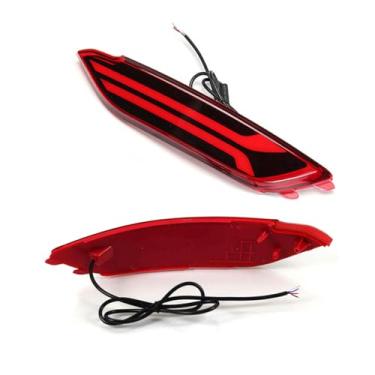 Imagem de KITOCARTOP Luzes refletoras de para-choque traseiro de LED adequadas para Hyundai Tucson 2015 2016 2017 Conjunto de luz traseira com direção de LED/freio/seta, luz de neblina, lente vermelha