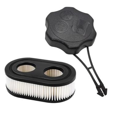 Imagem de Hippotech Tampa de gás para cortador de grama, tampa do tanque de combustível 594061 e substituição do filtro de ar 593260 para motor Briggs Stratton 725EXi série 675EXi