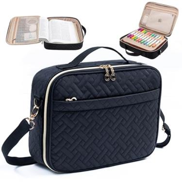 Imagem de IMAGINING Capa Da Bíblia para Mulheres - Capas Grandes e Elegantes Da Bíblia - Estojo Da Bíblia com Alças - Estojo para Diário Da Bíblia - Estojo de Transporte Da Bíblia para Mulheres - Presente Da Bí