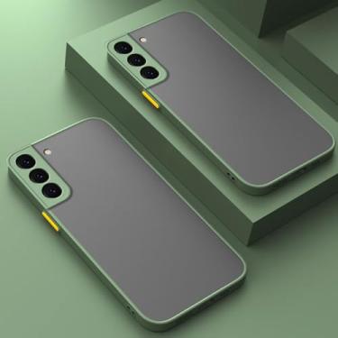 Imagem de Capa fosca à prova de choque para Samsung Galaxy S20 S21 FE S22 Plus S23 Ultra S8 S9 S10 Plus Note 8 9 10 20 Ultra Capa protetora, verde, para S23 Ultra