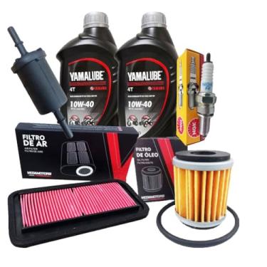 Imagem de Kit Revisão Completo Fazer 250 2018-2023 Oleo Yamalube 10w40