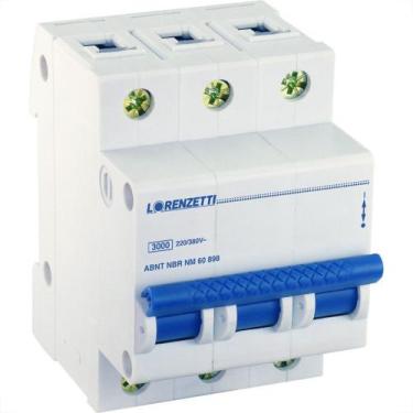 Imagem de Disjuntor Lorenzetti Din Tripolar Dld 25A B - LORENZETTI LEGRAND