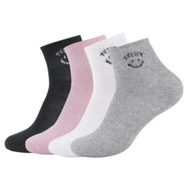 Imagem de Kit com 12 Pares de Meias Cano Longo Adulto Feminina - PENIEL MEIAS