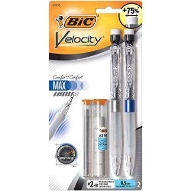 Imagem de BIC 1595109 Velocity Mechanical Pencils 0.5 mm Tip - Pack of 2