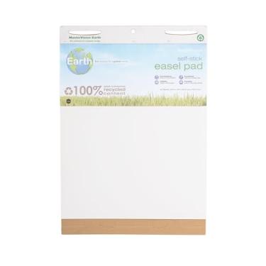 Imagem de MasterVision Almofada de cavalete autoadesiva Earth, tamanho da folha 76,2 cm x 63,5 cm, 30 folhas cada, pacote com 2, branco