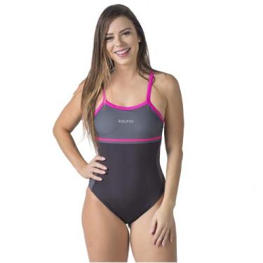 Imagem de Maiô pro line preto e chumbo kauna swim, P