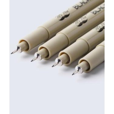 Imagem de Mr. Pen - Canetas pretas finas, 0,25 mm, pacote com 4, canetas bíblicas sem derramamento, ponta fina, ultrafina, canetas artísticas pretas