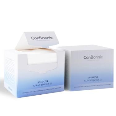 Imagem de Toalhas de rosto, toalha de rosto descartável GG, toalhas faciais biodegradáveis de 25 x 30 cm, toalhas de rosto grandes e macias extra grossas, removedor de maquiagem lenços secos para todos os tipos