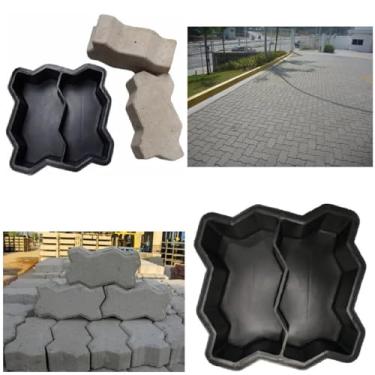 Imagem de 20 Forma Para Bloquete 24x10x8cm Paver 16 Faces Molde Bloco De Cimento