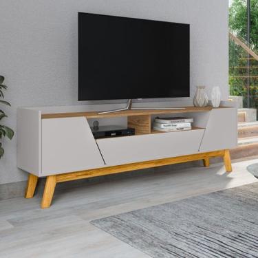 Imagem de Rack para TV Até 70 Polegadas Florença 2 Portas 1 Gaveta Off White/Cin