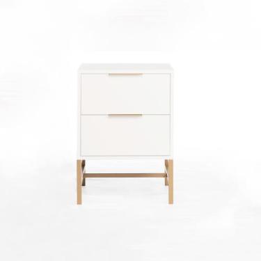 Imagem de Mesa de Cabeceira Square 2 Gavetas 60 cm x 43 cm x 40 cm - Casavee, Br