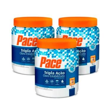 Imagem de Kit 3 Potes Com 5 Unds Pastilha Cloro Tripla Ação Para Piscinas - hth