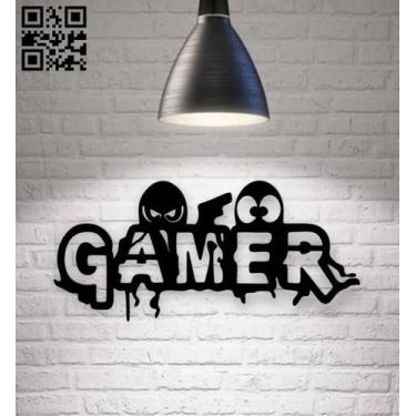 Imagem de Quadro Gamer Mdf Preto - Drak Personalizados