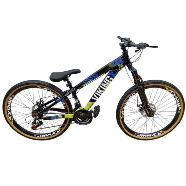 Imagem de Bicicleta 26 VikingX T25 24v Freio Mecanico Comum Pneu Aro 26 Balão Faixa Amarela-Unissex