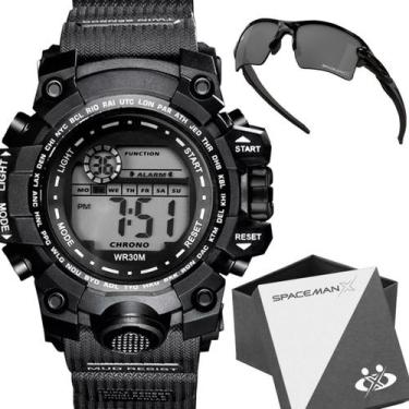 Imagem de Relogio Prova dAgua Masculino Digital + Oculos Proteção UV cronometro 