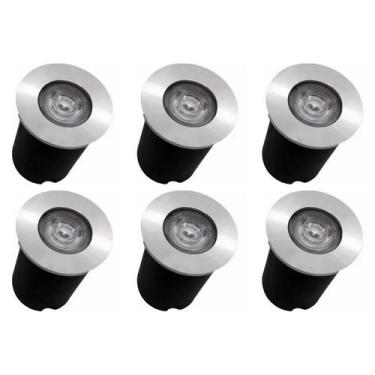 Imagem de Kit 6x Balizador Blindado Piso LED 1W IP67 Bivolt Branco Quente - ATP/