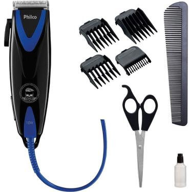 Imagem de Maquina de Cortar Cabelos Philco 10w Azul preto 127V