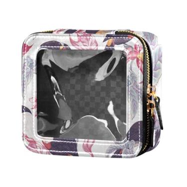 Imagem de Fitrendlovey Bolsa organizadora espaçosa de couro PU com claraboia e zíper para cosméticos em movimento, T12, one size
