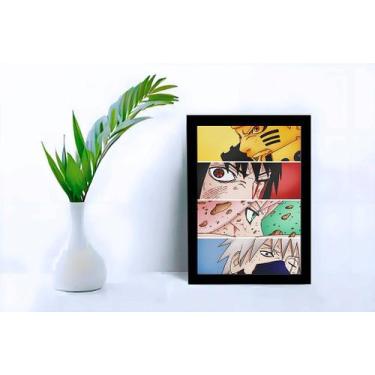 Imagem de Quadro Decorativo Naruto Team C/ Moldura e Vidro 33x25 cm A4 - Genéric