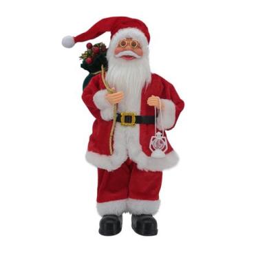 Imagem de Papai Noel Tradicional Saco Presente Vermelho Natal 30cm - Magizi