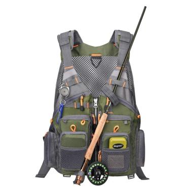 Imagem de Colete de pesca Gonex Fly para homens e mulheres com vários bolsos