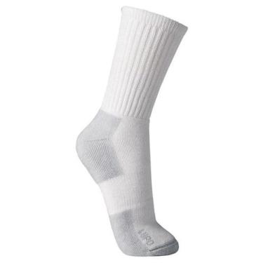 Imagem de Meia Lupo masculina atoalhada Ref.: 03235, Branco, Cinza 1160, GG - 45