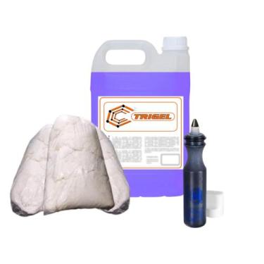 Imagem de Estopa de algodão 2kg, Marcador Industrial & Limpa Baú 5 Litros - Trig