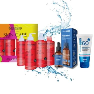 Imagem de Kit Skincare Anti Rugas + Serum Anti Envelhecimento Efeito Lifting+Protetor Solar SEM COR FPS60