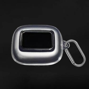 Imagem de VAEKNVG Capa de silicone para JBL Live Flex 3, JBL Live Buds 3, JBL Live Beam 3, capa protetora para fones de ouvido à prova de choque com acessórios para chaveiro (transparente)
