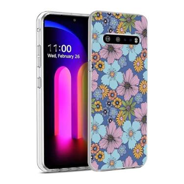 Imagem de PINPNPZ Capa compatível com LG V60 ThinQ - Capa de TPU macia à prova de choque para mulheres, meninas, meninos e homens