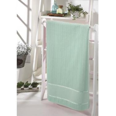 Imagem de Toalha Dohler Bella Aveludada Para Bordar, Verde, Banho