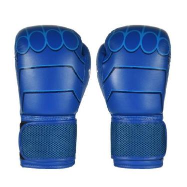 Imagem de Luva de Boxe MKS Combat Infantil Hero Azul 8 Oz, Azul