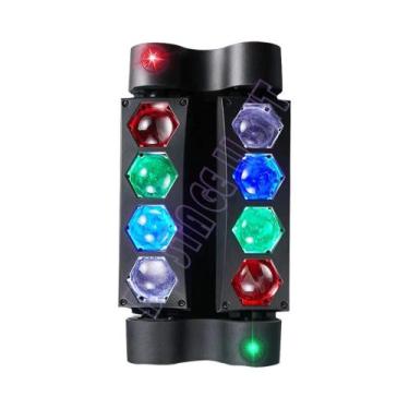 Imagem de RGBW LED Spider Light 1/2PC Controle De Som DJ Luz De Palco Com Laser 