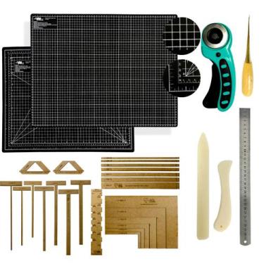 Imagem de Base de Corte A3 45x30 Mesa Apoio Placa Para Cortar Tecido Papel Kit C