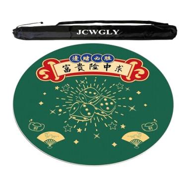 Imagem de Tapete De Mahjong Silencioso E Antiderrapante Para Festas Em Casa, Toalha De Mesa Redonda Com Revestimento De Borracha Para Jogos De Tabuleiro De Pôquer Mahjong, Fácil De Limpar(60cm/23.62in)